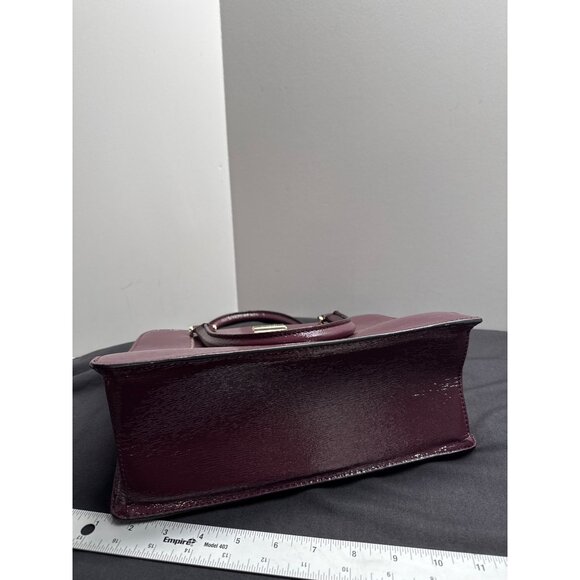Kate Spade Lise Bixby Place Bag in Mulled Wine Patent Leather Berry Satchel Bag - Picture 7 of 15
